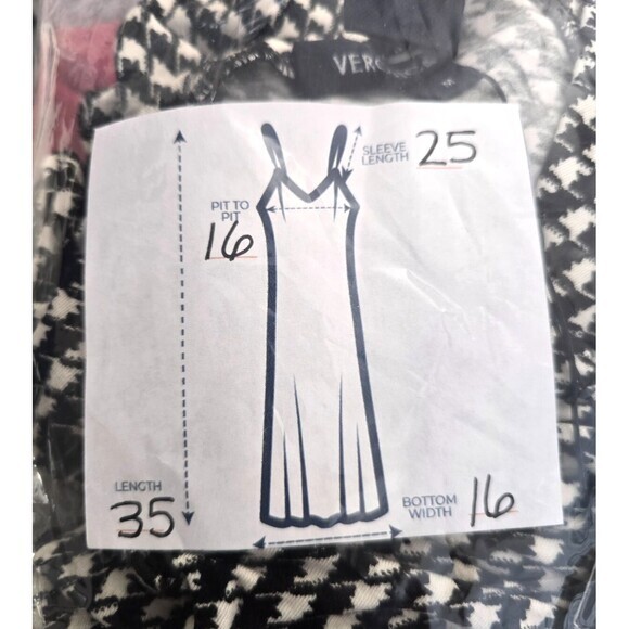 Veronica‎ Beard Houndstooth Ruched Dress Size Medium Black and White - Picture 3 of 9